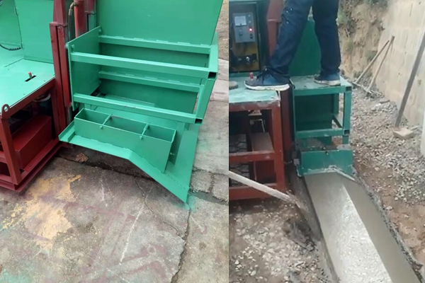 路肩板一次成型機(jī),現(xiàn)澆路肩板滑模機(jī)施工現(xiàn)場